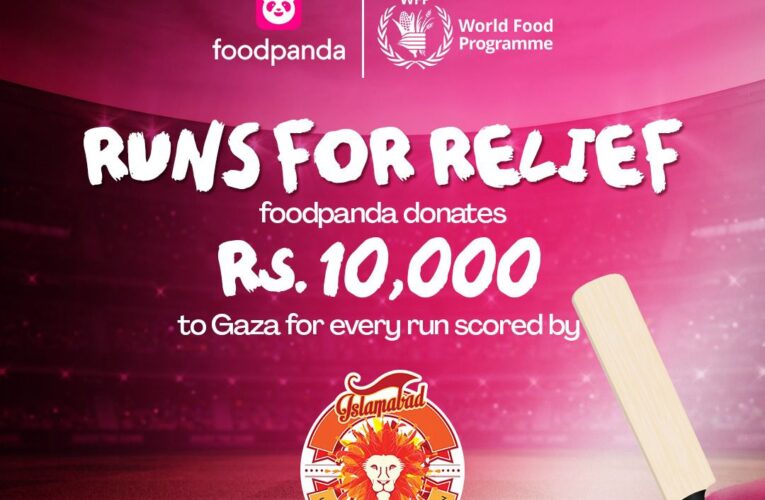 Run for Gaza: foodpanda Pledges PKR 10,000 For Every Islamabad United Run