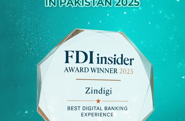 Zindigi Wins ‘Best Digital Banking Experience (Pakistan) Award at FDI Insider Awards UK