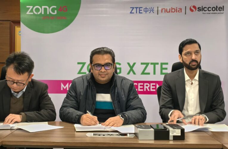 Zong Signs Partnership with ZTE and Siccotel to Accelerate 5G Adoption in Pakistan