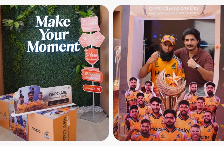 OPPO Celebrates Peshawar Zalmi’s PSL 2026 trophy with Zalmi Players and fans at OPPO Peshawar Flagship Store